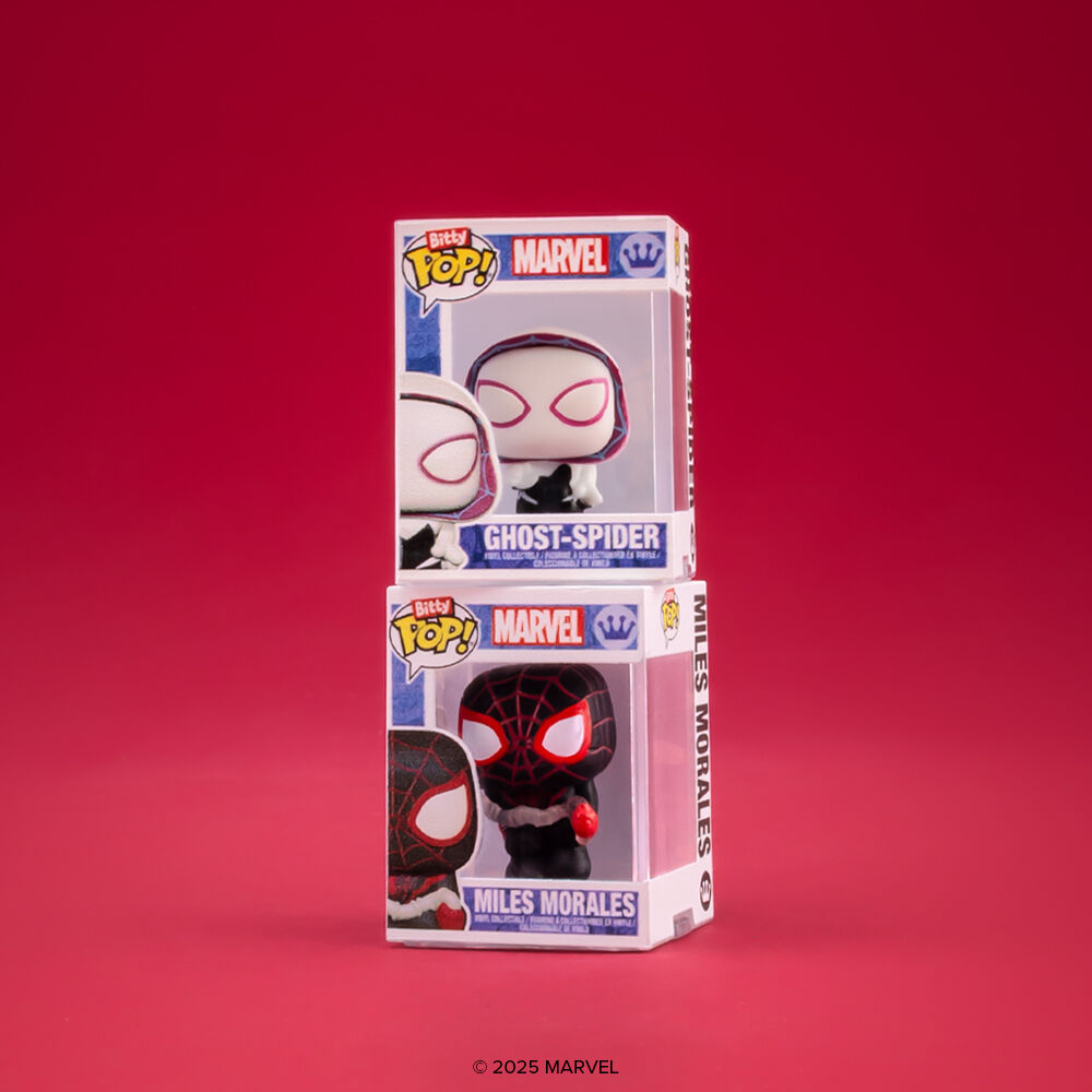 Funko Bitty Pop! Spider-Man - Pack De 4 Figurines Dont 1 Variante Rare Chase - 2,3 Cm - Collection Marvel - 13