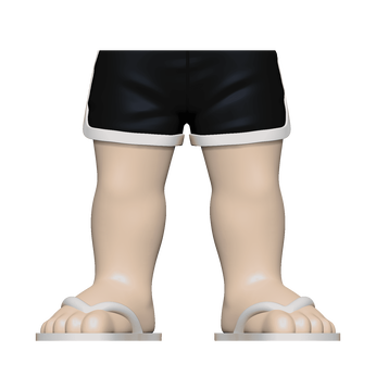 BAP- FM - SK1 - Legs - BK Shorts WH Sand, Image 1