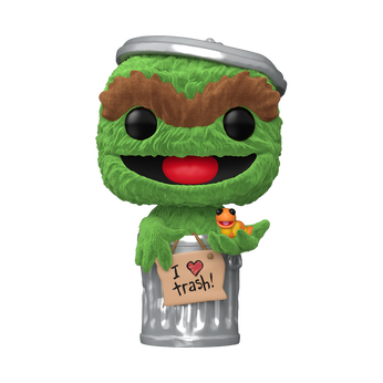 Pop! Oscar the Grouch (Flocked), Image 1