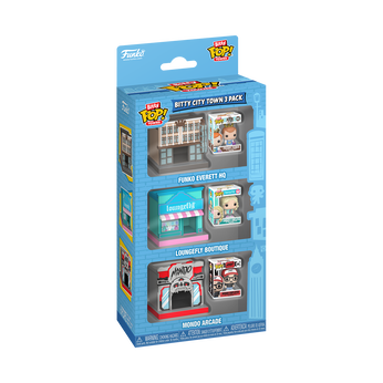 Bitty Pop! City Towns Funko HQ, Loungefly Boutique, & Mondo Arcade 3-Pack, Image 1
