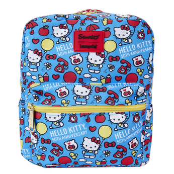 Sanrio Hello Kitty 50th Anniversary All-Over Print Square Mini Backpack, Image 1