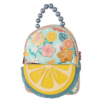 Loungefly Tropical Lemon Floral Convertible Mini Backpack & Crossbody Bag, Image 1