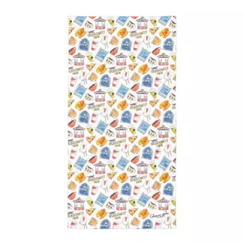 Gilmore Girls Stars Hollow Icons Pattern Towel, , hi-res view 2