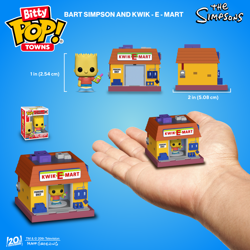Funko Bitty POP! Town: The Simpsons - Kwik-E-Mart Town and Bart Simpson