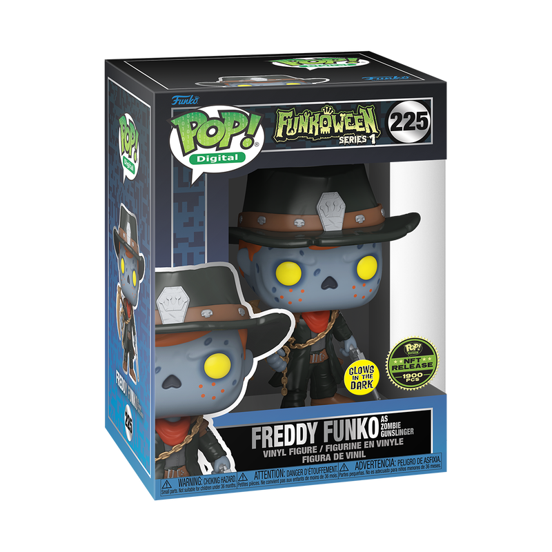Pop! Freddy Funko as Zombie Gunslinger (Glow) (NFT Release), , hi-res view 2