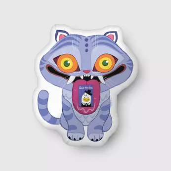 KPop Demon Hunters Derpy Tiger Pillow, Image 1