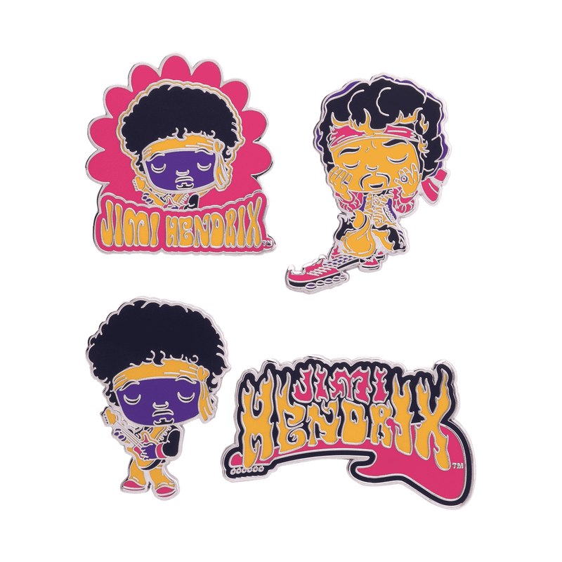 Jimi Hendrix 4-Pack Pin Set, , hi-res view 2