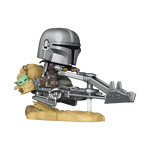 Pop! Rides Deluxe The Mandalorian on Speeder (with Grogu), , hi-res view 1