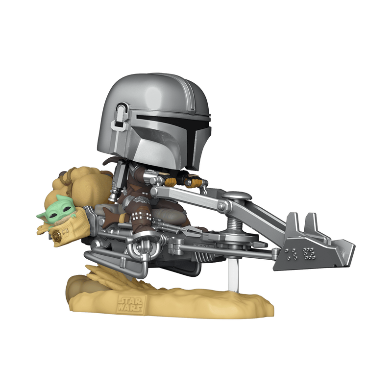 Pop! Rides Deluxe The Mandalorian on Speeder (with Grogu), , hi-res image number 1