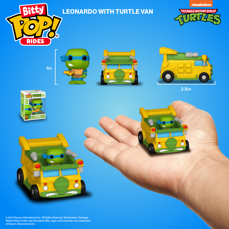 Buy Bitty Pop! Rides Leonardo and Turtle Van at Funko.