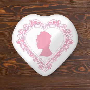 Bridgerton Lady Whistledown Heart Pillow, , hi-res view 1