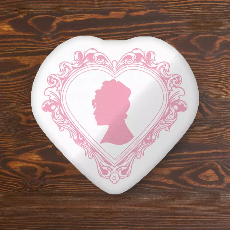 Bridgerton Lady Whistledown Heart Pillow, , hi-res view 1