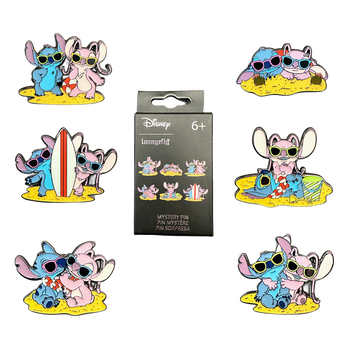Stitch And Angel Beach Scene Blind Box Pin, Image 1