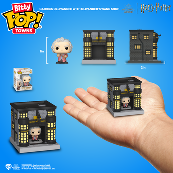 Bitty Pop! Towns Garrick Ollivander and Ollivander Wand Shop, Image 2