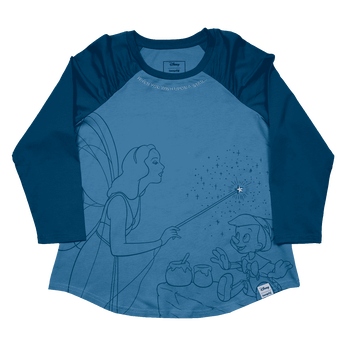 Pinocchio Blue Fairy Unisex Raglan Tee, Image 1