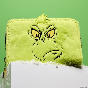 Dr. Seuss' How The Grinch Stole Christmas! Plush Cosplay Glow Zip Around Wallet, Image 2