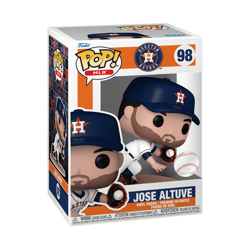 Pop! Jose Altuve Catching in White Jersey, , hi-res view 2