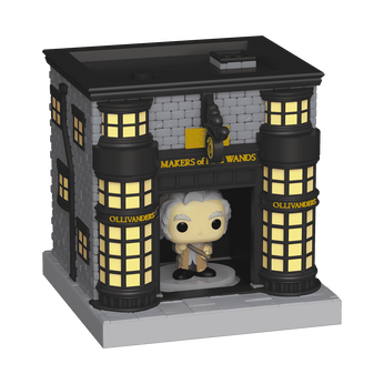 Bitty Pop! Towns Garrick Ollivander and Ollivander Wand Shop, Image 1