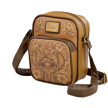 Stitch Brown Debossed Crosbody, Image 2