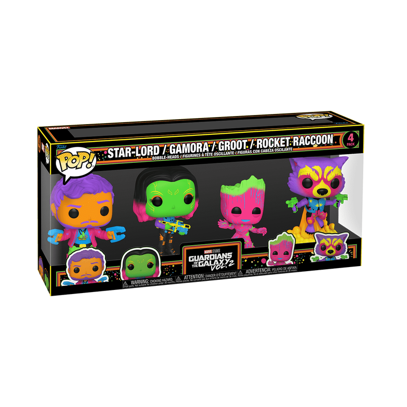 海外個人輸入 Pop! Guardians of the Galaxy Vol. 2 (Black Light) 4-Pack その他