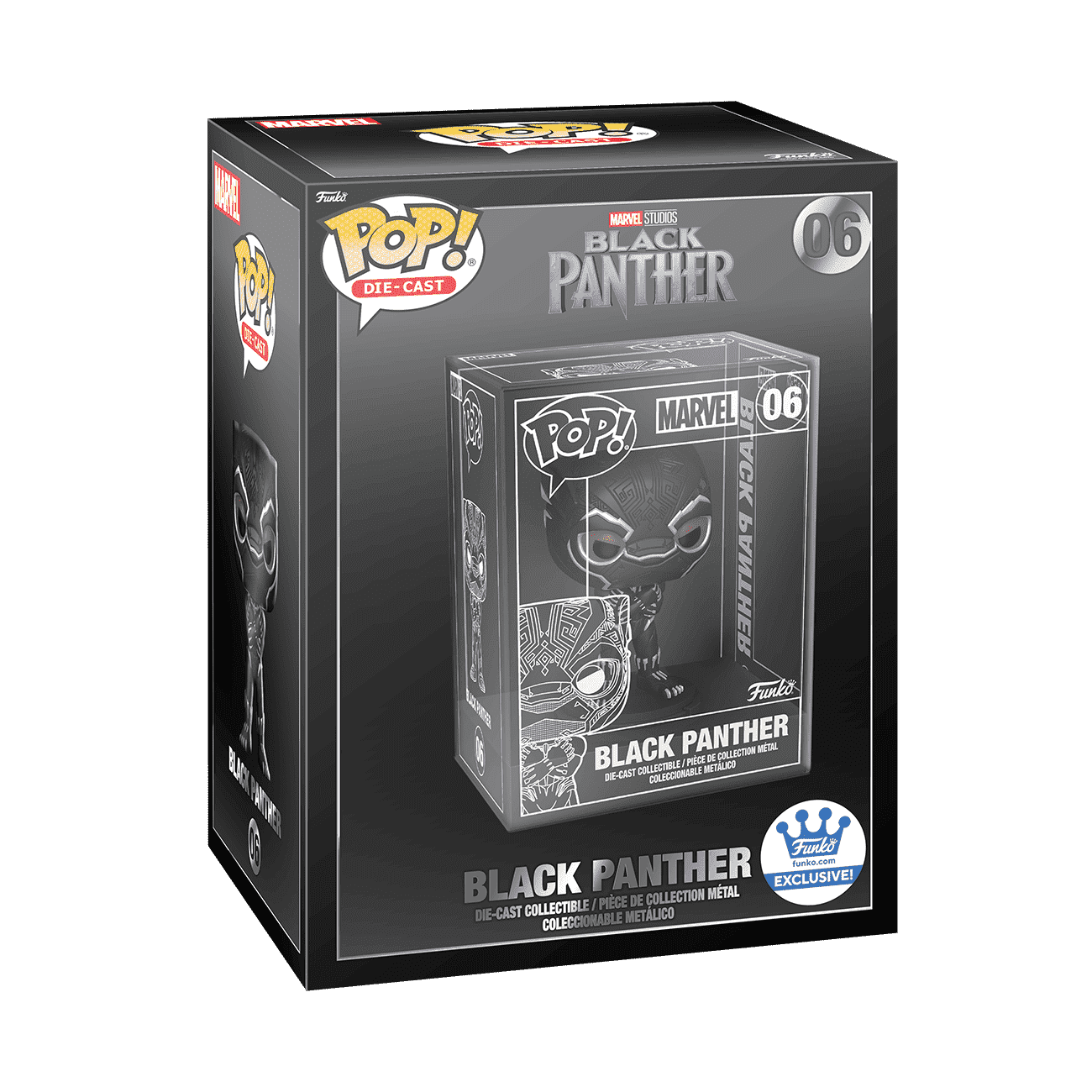 セールFUNKO POP!  ブラックパンサー  ダイキャスト　カラー限定版 FUNKO POP! ブラックパンサー ダイキャスト カラー限定版 ブラック