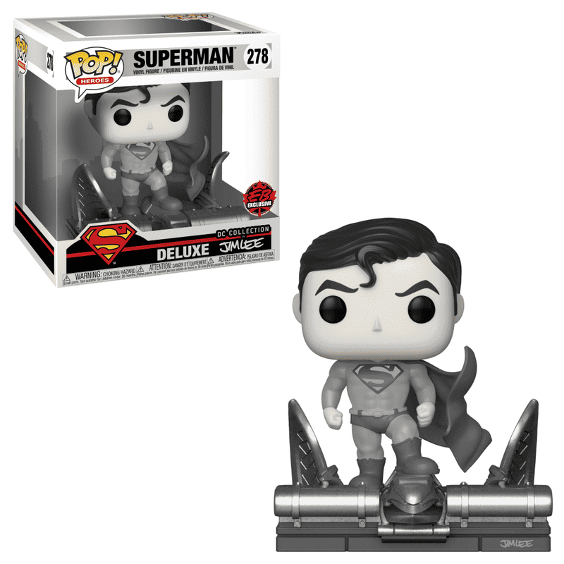 N4S POP Deluxe: DC- Superman on Gargoyle (Jim Lee) (BW), , hi-res view 1
