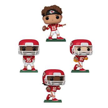 Pop! Kansas City Chiefs Super Bowl 2024 4-Pack, Image 1