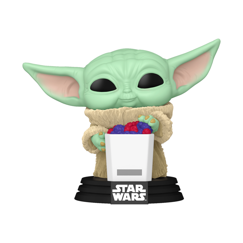 Pop! Grogu with Snack (Flocked) | Funko