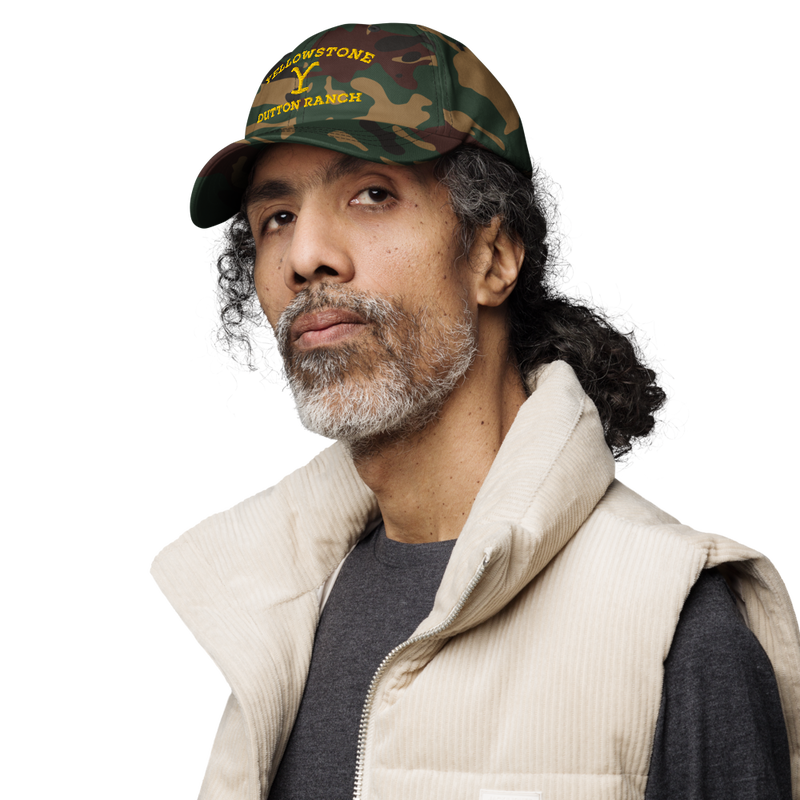 Yellowstone Dutton Ranch Green Camo Logo Hat, , hi-res view 1
