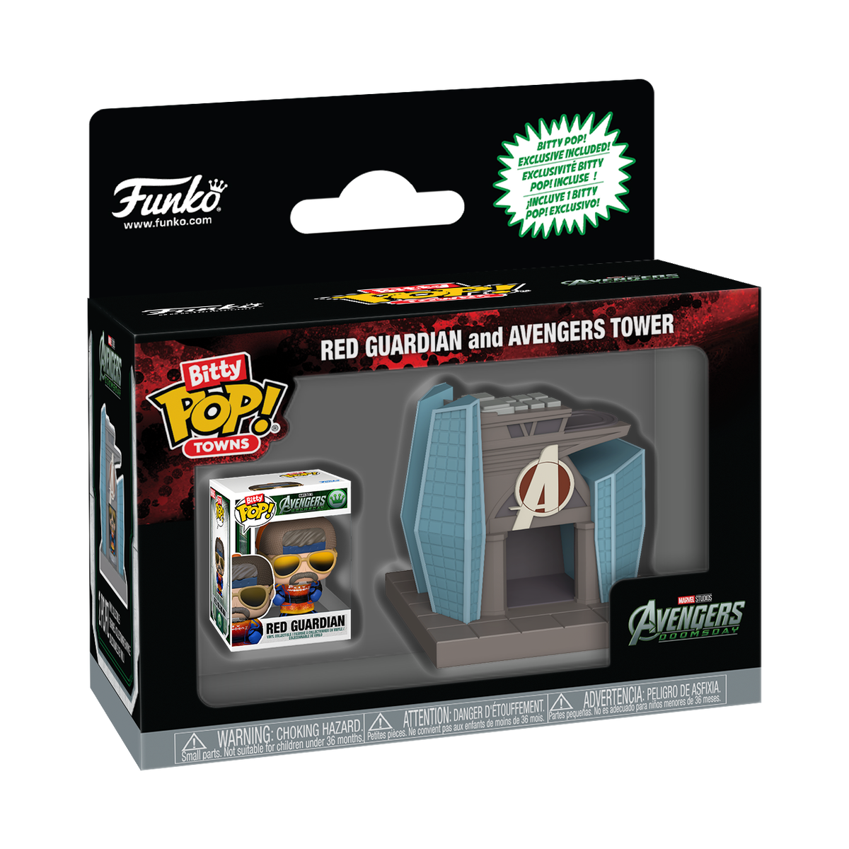 Детская фигурка Funko Bitty Pop! Towns Red Guardian and Avengers Tower — фото 1