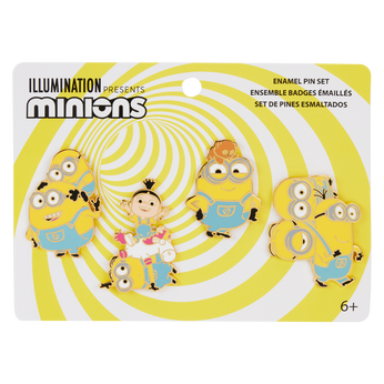 Despicable Me Minions 4-Piece Pin Set, Image 1