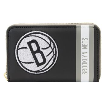 NBA Brooklyn Nets Patch Icons Zip Around Wallet, Image 1