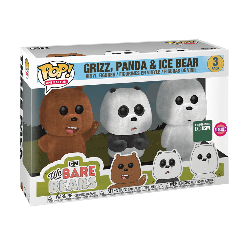 Pop! Grizz, Panda, & Ice Bear - 3 Pack (Flocked), , hi-res view 2