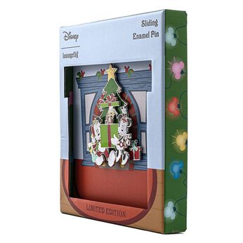 Disney Holiday Mickey & Minnie Mouse Collector Box Sliding Enamel Pin, Image 2