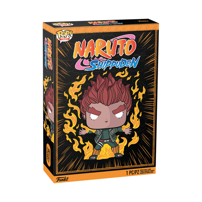 Funko Boxed Tee: Naruto - Maglietta Ufficiale 8 Gates Guy, Colore Girocollo, 51% Cotone 49% Poliestere