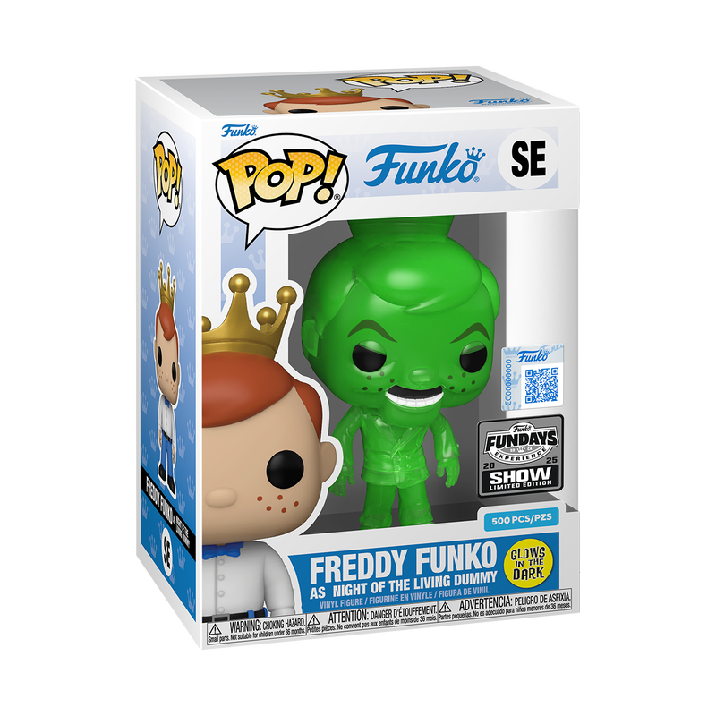 Pop! Freddy Funko as Night of the Living Dummy (Green) (Glow) (Translucent), , hi-res view 2