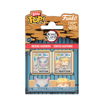Bitty Pop! Inosuke Hashibira & Zenitsu Agatsuma 2-Pack, Image 1
