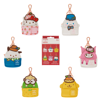 Sanrio Hello Kitty & Friends x Strawberry Shortcake Cosplay Mini Backpack Keychain Charm, Image 1