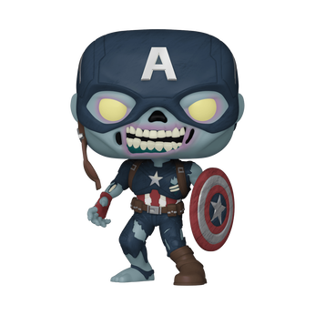 Pop! Zombie Captain America with Shield, Image 1