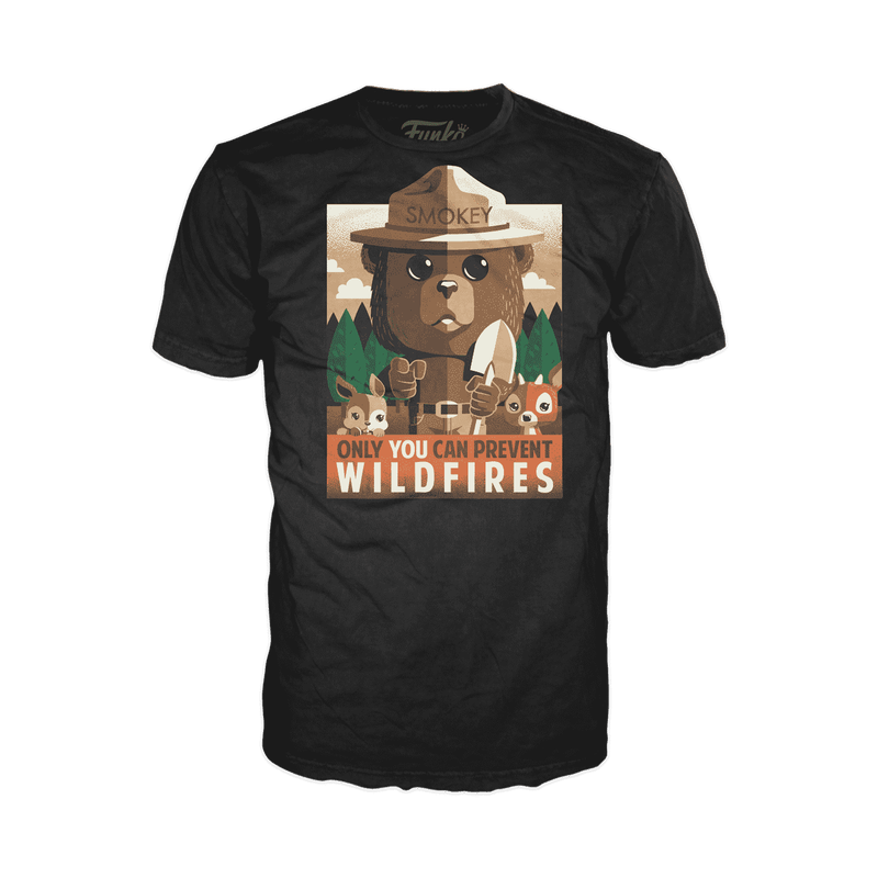 Smokey Bear Black Tee, , hi-res view 1