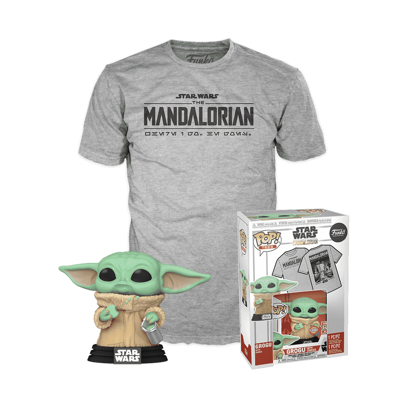Pop! & Tee The Mandalorian Grogu with Cookies (Flocked), , hi-res view 1