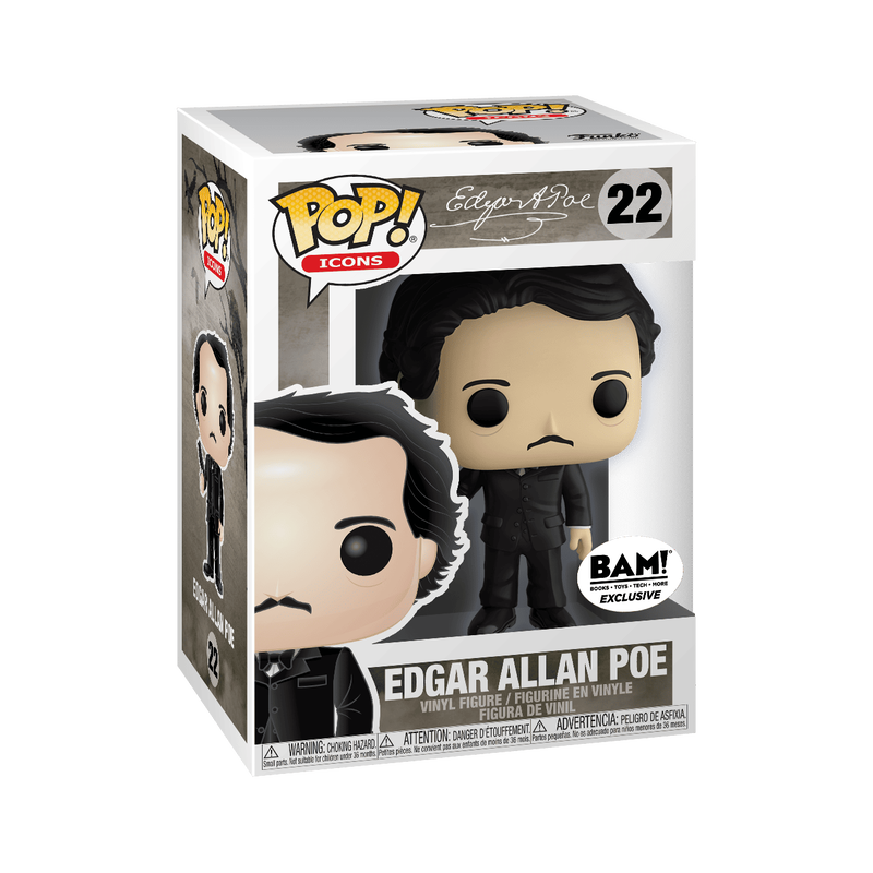 POP Icons: Icon - Edgar Allen Poe w/Raven, , hi-res view 1