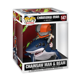 Pop! Ride Deluxe Chainsaw Man & Beam, Image 2