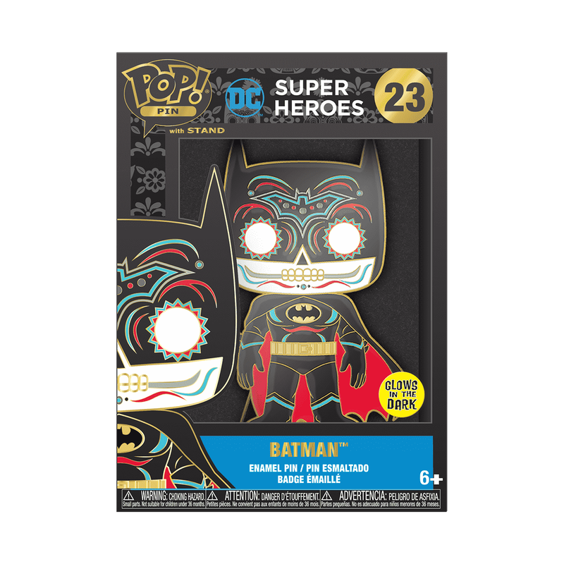 Pop! Pin Batman (Dia De Los DC) (Glow), , hi-res view 1
