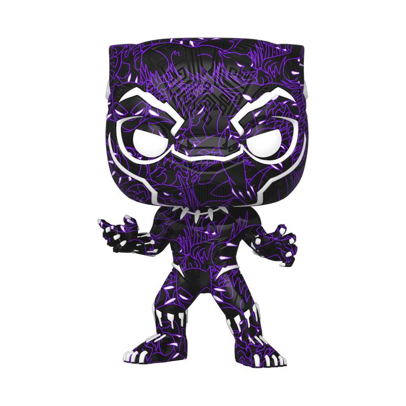 Pop! Artist Series Black Panther with Pop! Protector, , hi-res image number 1