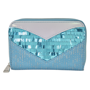 Frozen Princess Elsa Glitter Sequin Zip Around Wallet, Image 1