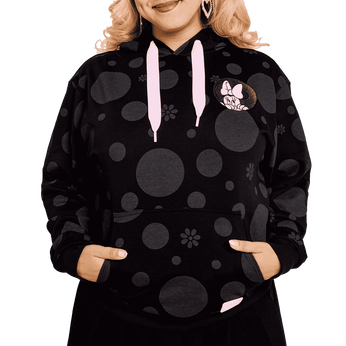Minnie Mouse Floral Rock The Dots Unisex Hoodie, Image 1