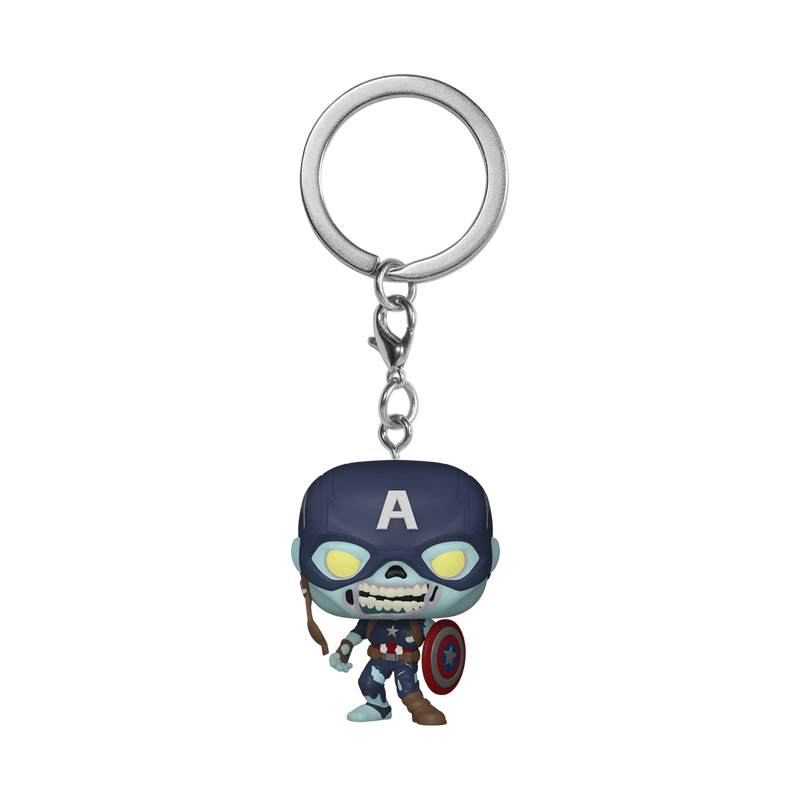 Pop! Keychain Zombie Captain America, , hi-res view 1