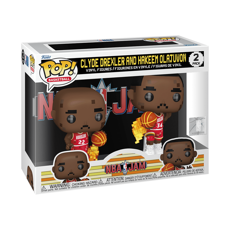 Pop! Clyde Drexler and Hakeem Olajuwon (NBA Jam) 2-Pack, , hi-res view 2