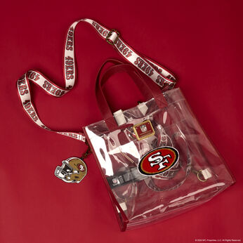 NFL San Francisco 49ers Clear Convertible Backpack & Tote Crossbody Stadium Bag, Image 2